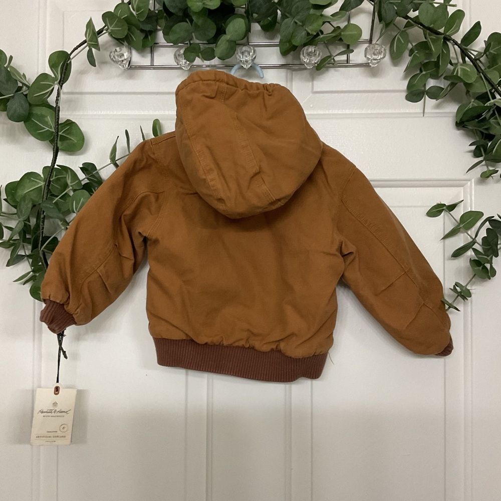 Carhartt Tan Hooded Jacket for Toddlers. SIZE  2 T - Picture 5 of 8